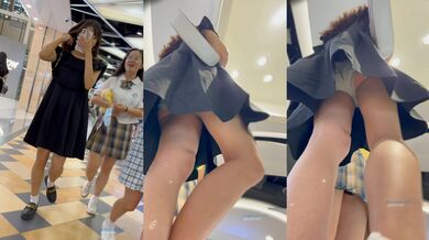 大神商场尾随偷拍美女裙底风光 气质黑裙靓女和JK闺蜜逛街内内性感迷人